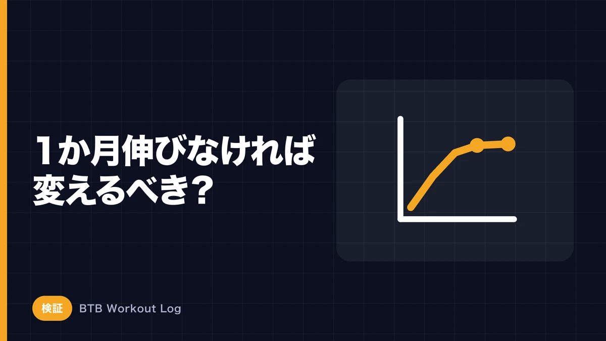 1か月重量が伸びなかったらプログラムを変えるべき？